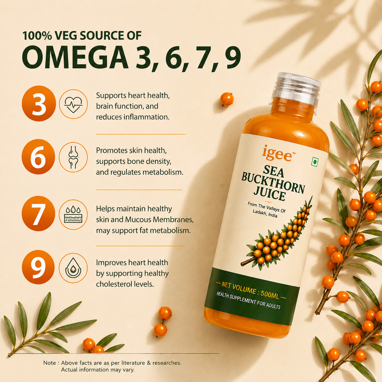 Sea Buckthorn Berry Juice | 500 mL